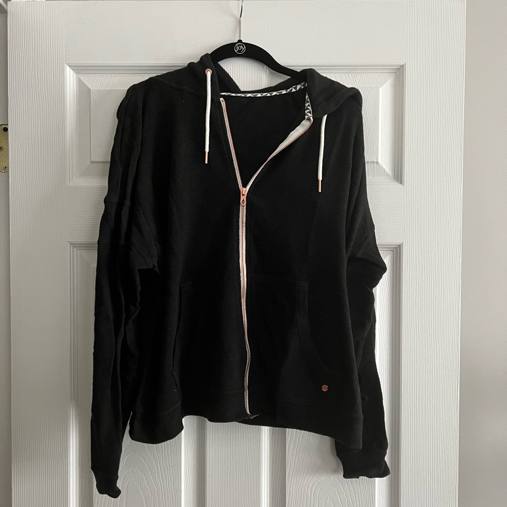 Volcom black w rose gold zip up hoodie size 16w